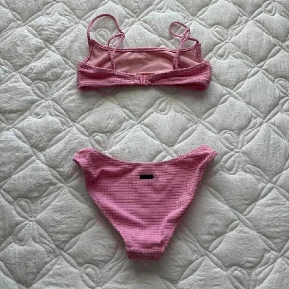 pink triangl bikini set